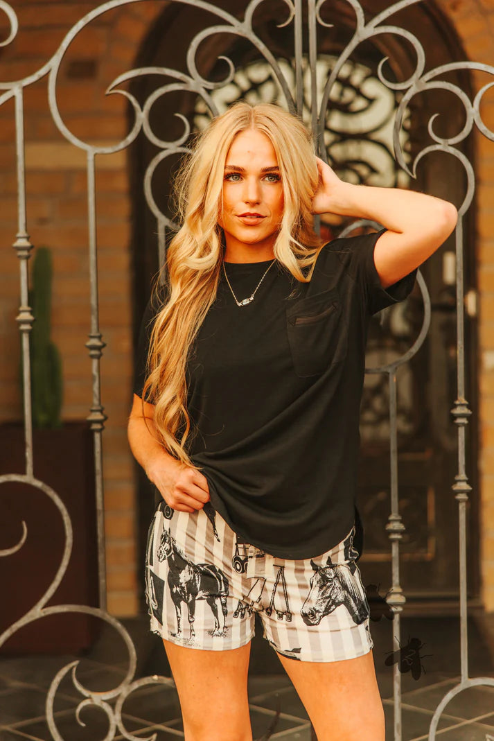 2Fly Black Pocket Tee