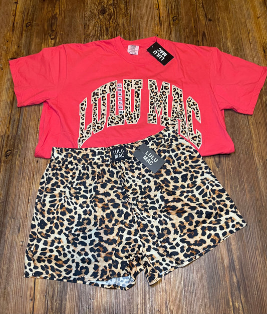 Lulu Mac Paprika/Leopard Comfort color Tshirt