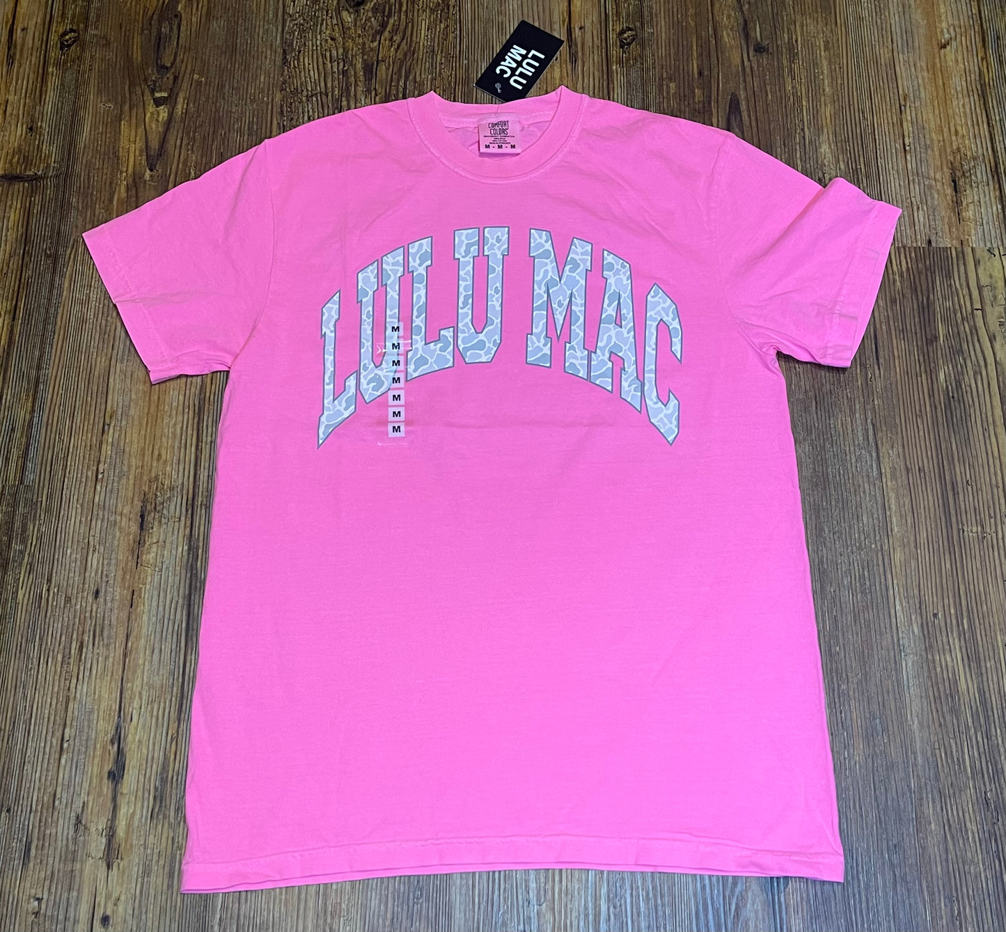 Lulu Mac Neon Pink/Camo Tshirt