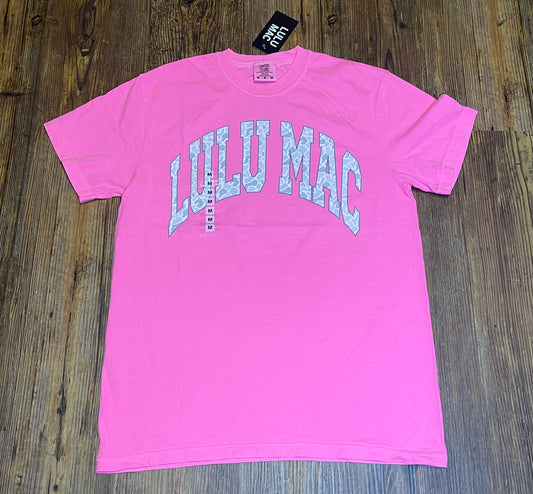 Lulu Mac Neon Pink/Camo Tshirt