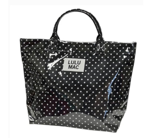Lulu Mac Black/White Dot Tote Bag
